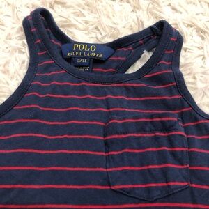 Polo Ralph Lauren stripe Tank Top 3/3T Navy Red